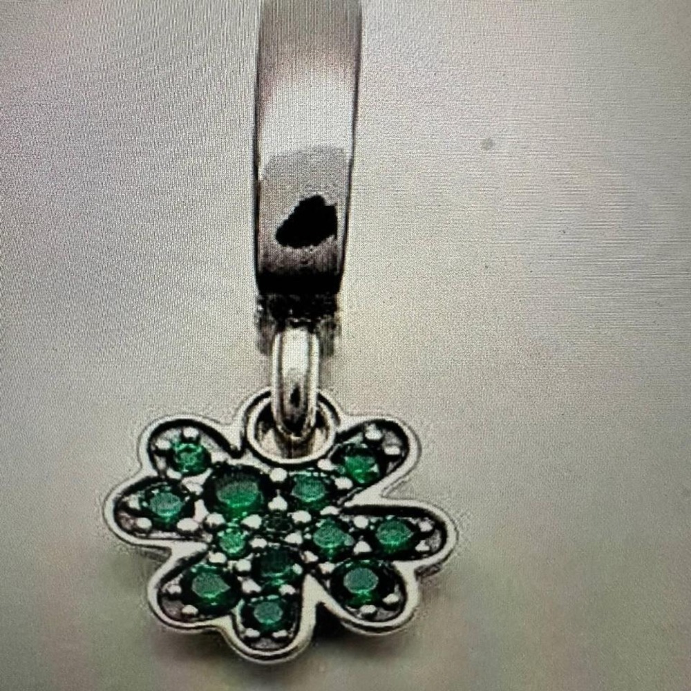 Authentic Pandora, Four-Leaf Clover Dangle Charm … - image 2